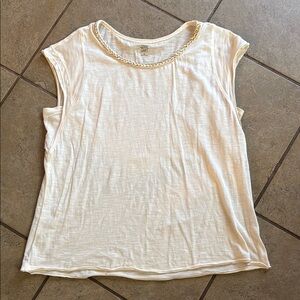 Matilda Jane Cream Cap Sleeve Muscle Tee Relaxed Fit